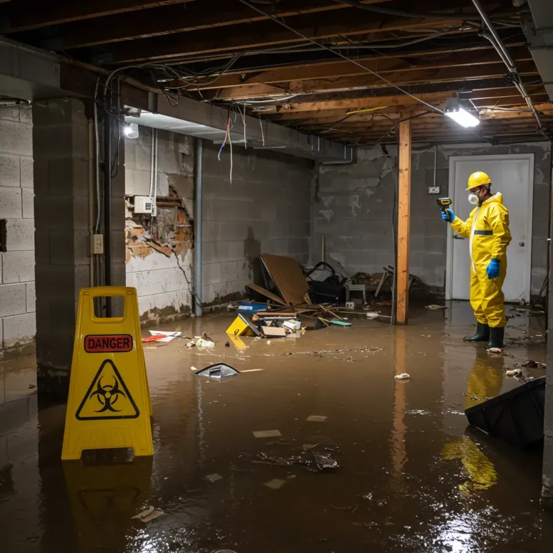 Flooded Basement Electrical Hazard in Virginia City, NV Property