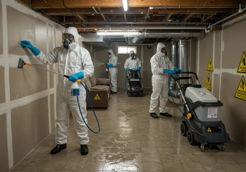 Basement Moisture Removal and Structural Drying process in Virginia City, NV